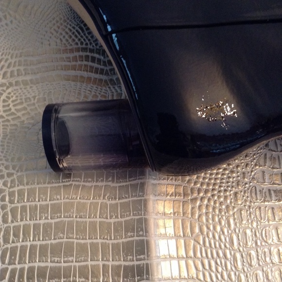 Zara Navy Ankle Boots with Clear Heels - Picture 6 of 8